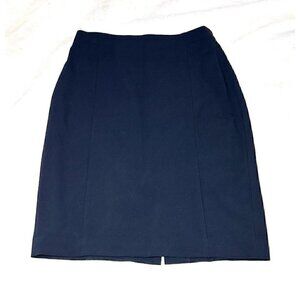 Ann Taylor Dark Navy Blue Pencil Skirt Size 6 Women Career Wear Capsule Wardrobe